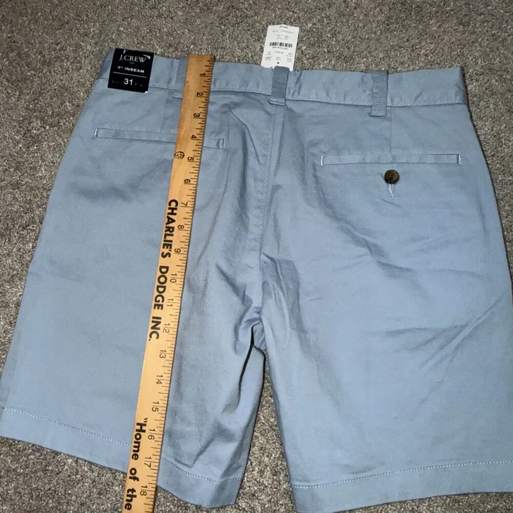 J.Crew Light Blue Shorts Sz 31” Men Preppy  7